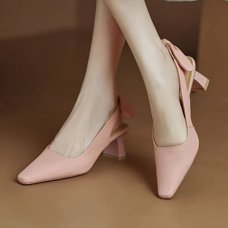 Pu Leather Slingback High Heels Women Slip On Elegant Party Dress Shoes Woman Solid Color Thick Heeled Sandals Tunics Gym athletic Pu Leather Slingback High Heels Women Slip On Elegant Party Dress Shoes Woman Solid Color Thick Heeled Sandals Tunics Gym athletic