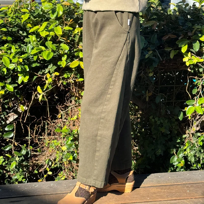 Womens Cotton Arc Pants - Olive Canvas Sleek Black Pants