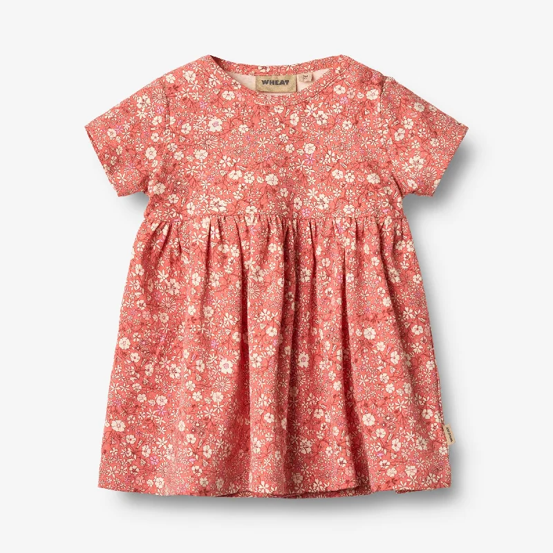 Jersey Dress SS/S Nova - coral flowers Shift Classic Vintage