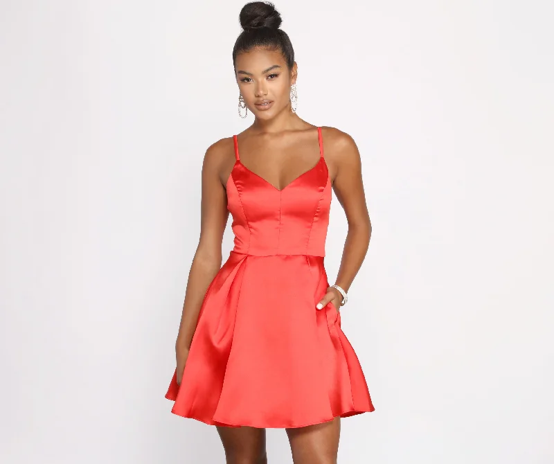 Ellie Sleeveless Satin Party Dress Tunics Bridal satin