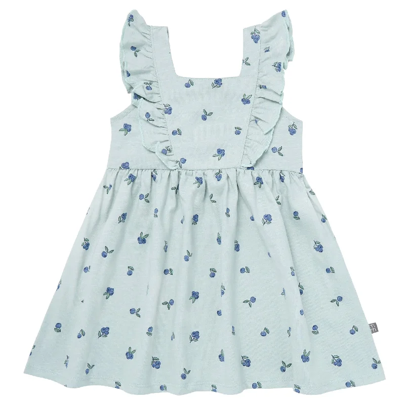 Infant & Toddler Girls Blueberries Bow Back Dress Maxi Flowy Bohemian