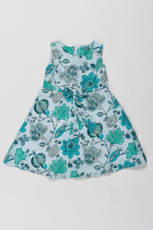 Cotton Summer Dresses for Girls with Floral Prints and Elegant Design Tunics Satin smooth Cotton Summer Dresses for Girls with Floral Prints and Elegant Design Tunics Satin smooth