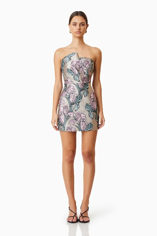 Audrey Mini Party Dress In Purple Tunics Bridal satin