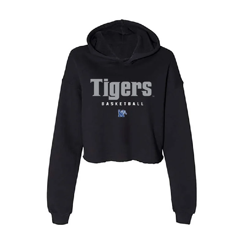 Memphis - NCAA Women's Basketball : Tamya Smith - Women's Crop Fleece Hoodie Hoodie with Slim Fit Tailored Modern Memphis - NCAA Women's Basketball : Tamya Smith - Women's Crop Fleece Hoodie Hoodie with Slim Fit Tailored Modern