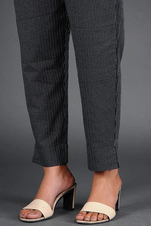 Dharan 'Black Narrow Pant' Black Woven Pants Slim-Fit Leggings