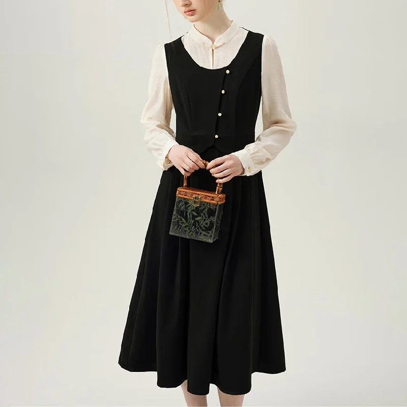 Elegant Office Lady A-Line Dress with Turtleneck Bodycon Club Sequined
