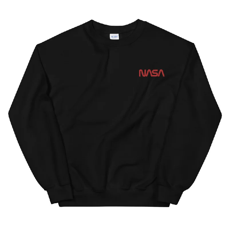 NASA Worm Unisex Sweatshirt Hoodie with Cuffed Sleeves Snug Secure