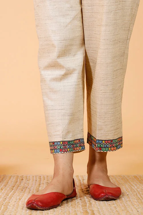 Gubbaro Handpainted Madhubani 'Mithila Baag' Pant Casual Sweatpants Style