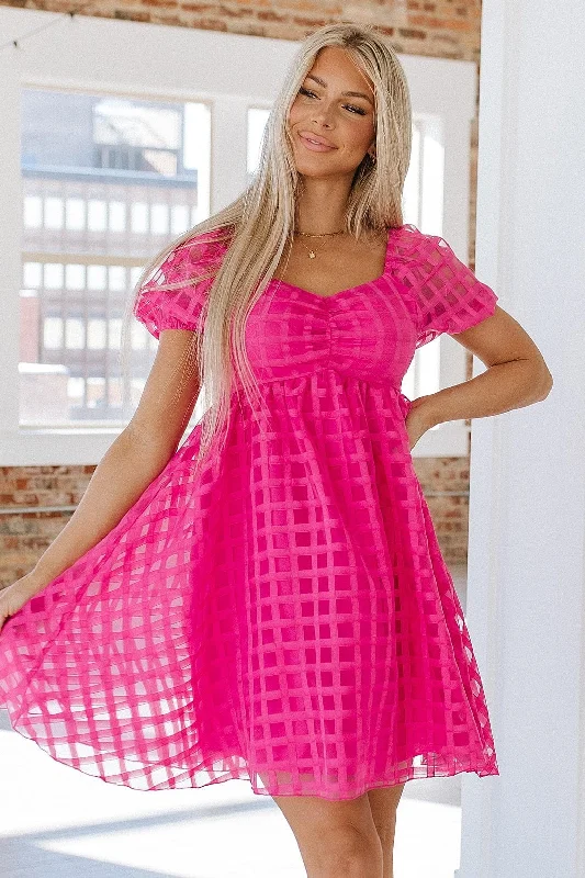 Teah Puff Sleeve Babydoll Dress | DROPSHIP Tunics Party sparkling