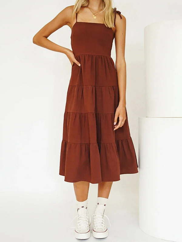 Solid Ruffle Graceful Flare Bottoms Pants Comfy High-Waist Jeans