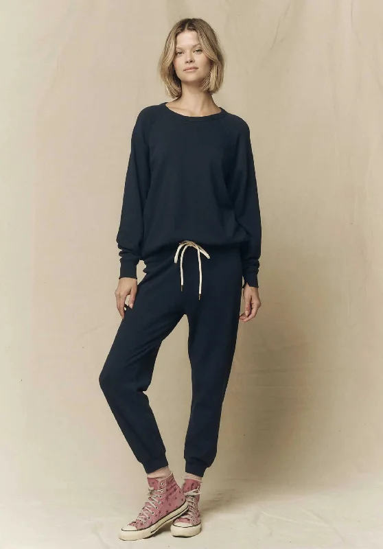 Pants The Cropped Sw B590085 1-Navy Casual Lounge Pants