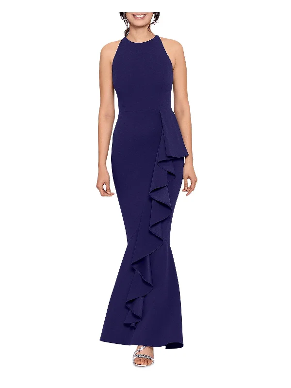 Womens Cascade Ruffle Mermaid Evening Dress Casual Short Summer