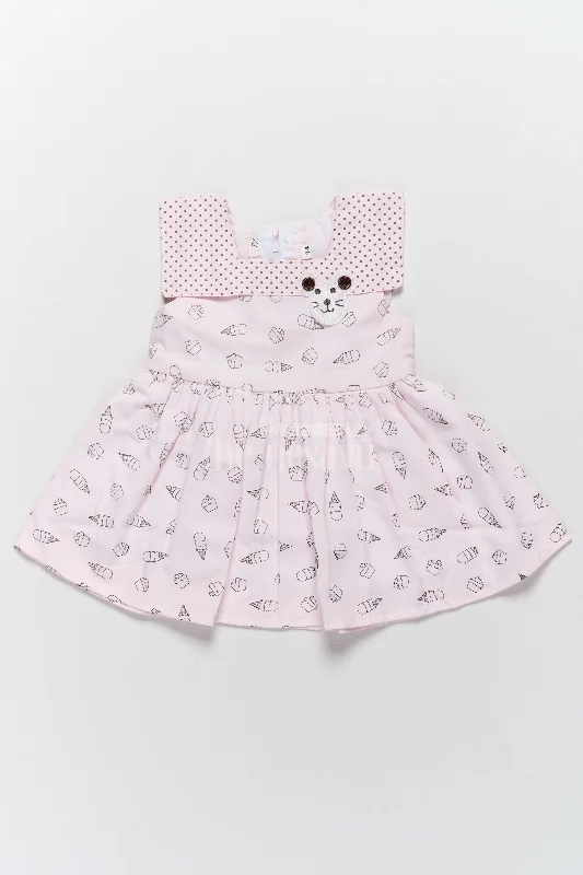 Floral Print Cotton Dress for Girls with Adorable Applique and Polka Dot Yoke Tunics Cozy soft Floral Print Cotton Dress for Girls with Adorable Applique and Polka Dot Yoke Tunics Cozy soft
