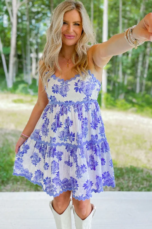 Penn Floral Tiered Ric Rac Detail Dress *FINAL SALE* Tunics Party sparkling