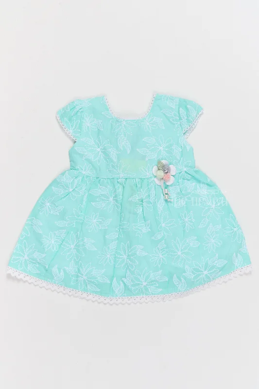 Cotton Plain Dress for Girls with Elegant Floral Embroidery and Lace Trim Tunics Ceremony elegant Cotton Plain Dress for Girls with Elegant Floral Embroidery and Lace Trim Tunics Ceremony elegant