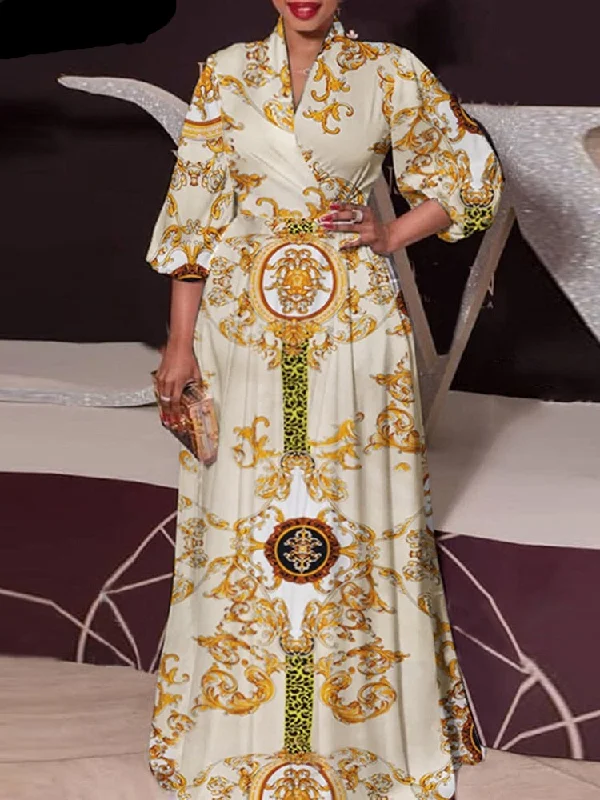Pbong Summer Party Dress Women Vintage Printed Maxi Long Dress Casual Vestido Casual Robe Femme Holiday Sundress Oversized Tunics Bridal satin Pbong Summer Party Dress Women Vintage Printed Maxi Long Dress Casual Vestido Casual Robe Femme Holiday Sundress Oversized Tunics Bridal satin