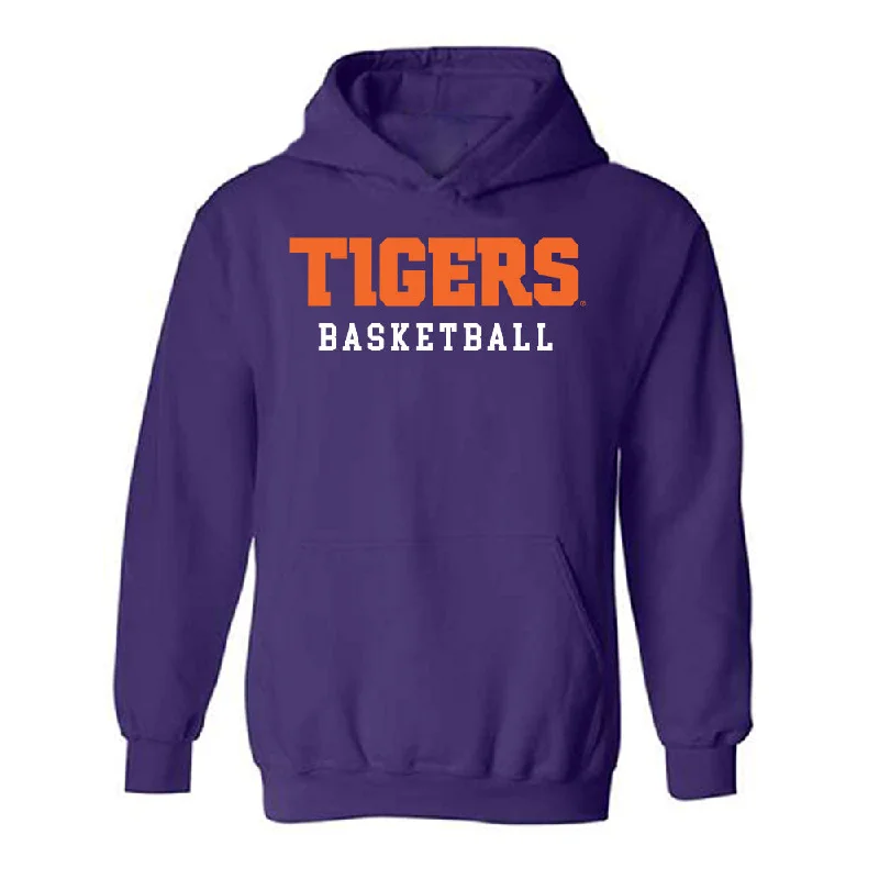Clemson - NCAA Women's Basketball : Summah Evans - Classic Shersey Hooded Sweatshirt Hoodie with Contrast Stitching Detailed Premium Clemson - NCAA Women's Basketball : Summah Evans - Classic Shersey Hooded Sweatshirt Hoodie with Contrast Stitching Detailed Premium