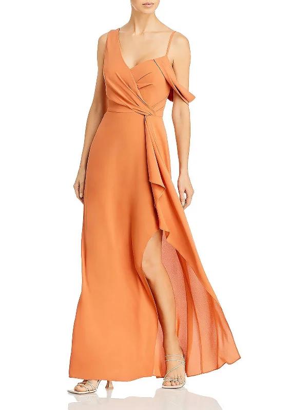 Womens Asymmetric Maxi Evening Dress Tunics Canvas sturdy