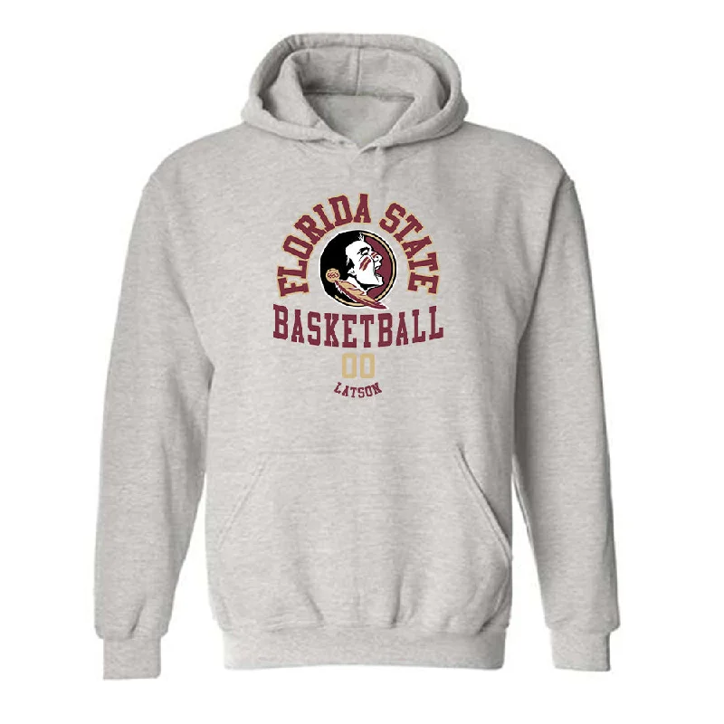 FSU - NCAA Women's Basketball : Ta'Niya Latson - Classic Fashion Shersey Hooded Sweatshirt Hoodie with Zipper Placket Modern Functional FSU - NCAA Women's Basketball : Ta'Niya Latson - Classic Fashion Shersey Hooded Sweatshirt Hoodie with Zipper Placket Modern Functional