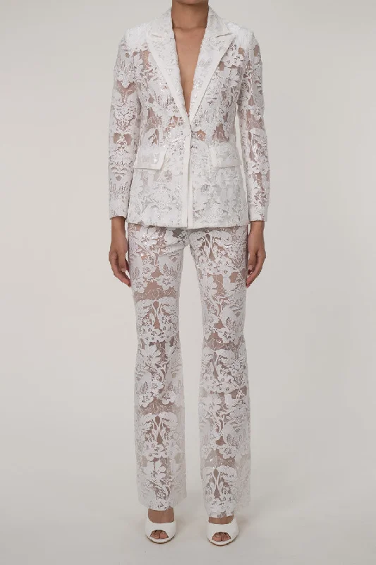 Sparkly Sequin Floral Embroidered Flared Pants Two Piece Sheer Blazer Set Cozy Jogger Leggings Sparkly Sequin Floral Embroidered Flared Pants Two Piece Sheer Blazer Set Cozy Jogger Leggings