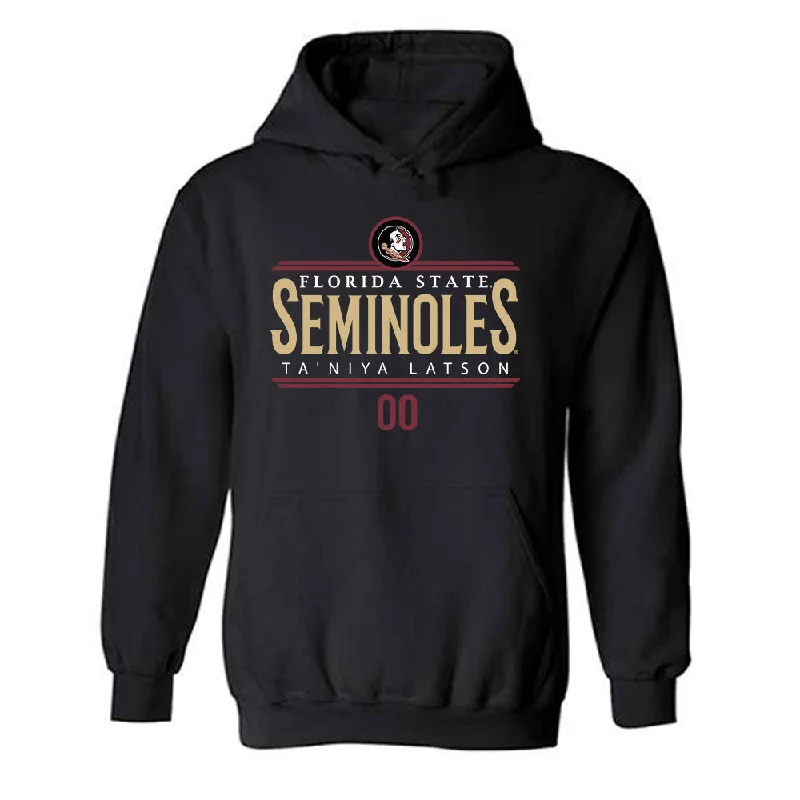 FSU - NCAA Women's Basketball : Ta'Niya Latson - Classic Fashion Shersey Hooded Sweatshirt Hoodie with Snap Buttons Easy Quick FSU - NCAA Women's Basketball : Ta'Niya Latson - Classic Fashion Shersey Hooded Sweatshirt Hoodie with Snap Buttons Easy Quick