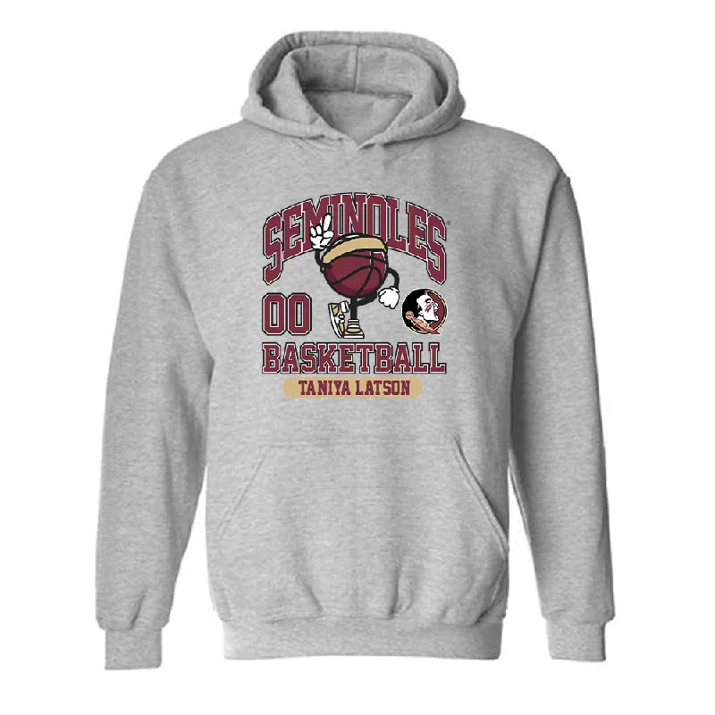 FSU - NCAA Women's Basketball : Ta'Niya Latson - Fashion Shersey Hooded Sweatshirt Hoodie with Button Placket Classic Preppy FSU - NCAA Women's Basketball : Ta'Niya Latson - Fashion Shersey Hooded Sweatshirt Hoodie with Button Placket Classic Preppy