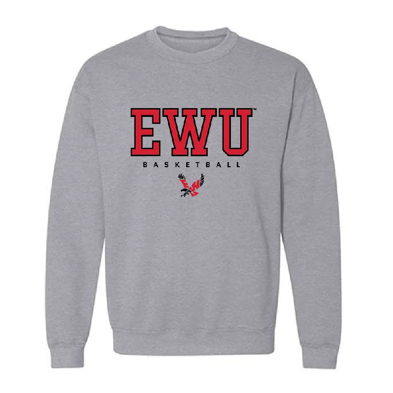Eastern Washington - NCAA Women's Basketball : Ella Gallatin - Classic Shersey Crewneck Sweatshirt Hoodie with Applique Textured Unique Eastern Washington - NCAA Women's Basketball : Ella Gallatin - Classic Shersey Crewneck Sweatshirt Hoodie with Applique Textured Unique