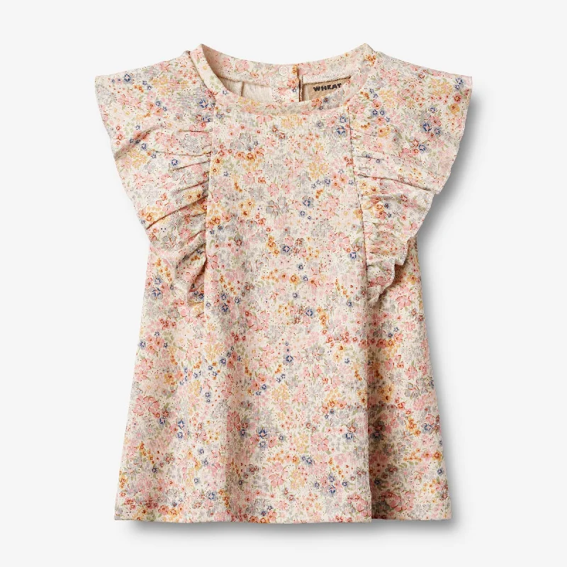 Jersey Dress Ruffle Shirley - bright flowers Tunics Ceremony elegant