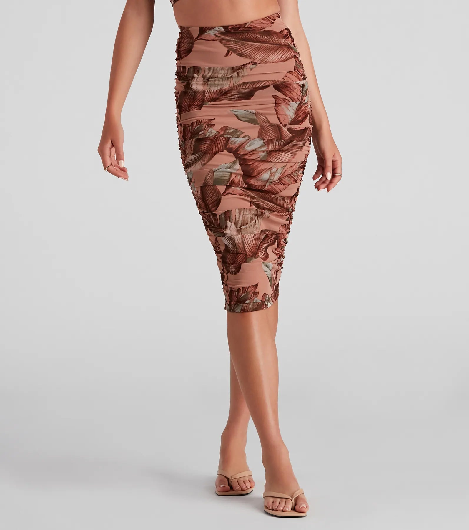 Bring The Heat Printed Midi Skirt wool skirt warm