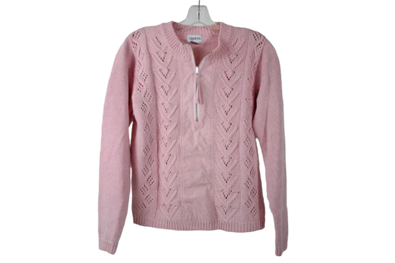 Together Pink Knit Sweater | S Neon Metallic Matte
