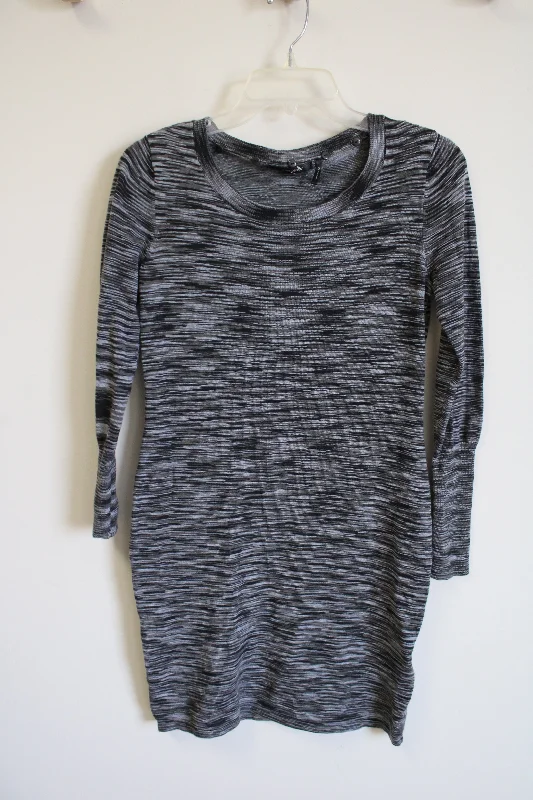 Daisy Fuentes Gray Knit Sweater Dress | S Oversized Loose Flowy
