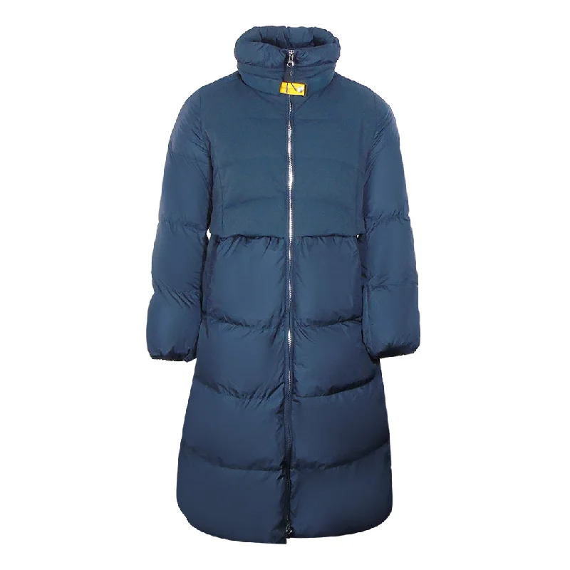Parajumpers Comfort Fit Eyma Navy Blue Long Down Jacket Cardigan Sweater Pullover