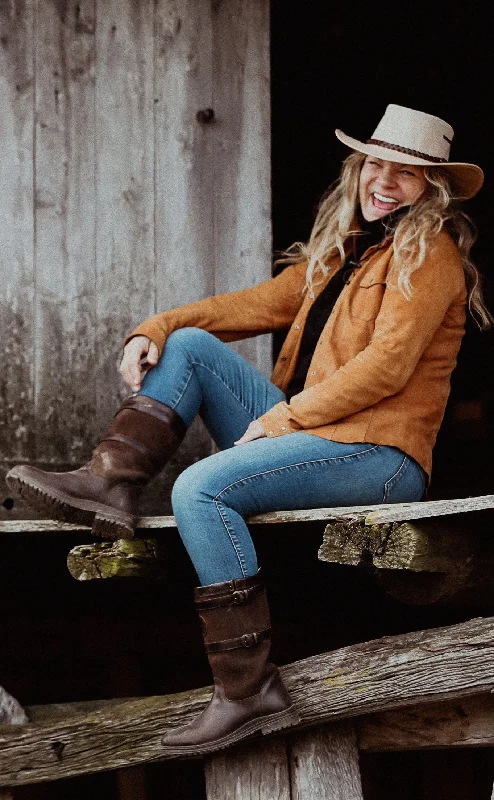 Bergen of Norway Women's Lamb Suede Leather Shirt Jacket in Cognac Collared Jacket Crew Neck Jacket Turtle Neck Jacket Bergen of Norway Women's Lamb Suede Leather Shirt Jacket in Cognac Collared Jacket Crew Neck Jacket Turtle Neck Jacket