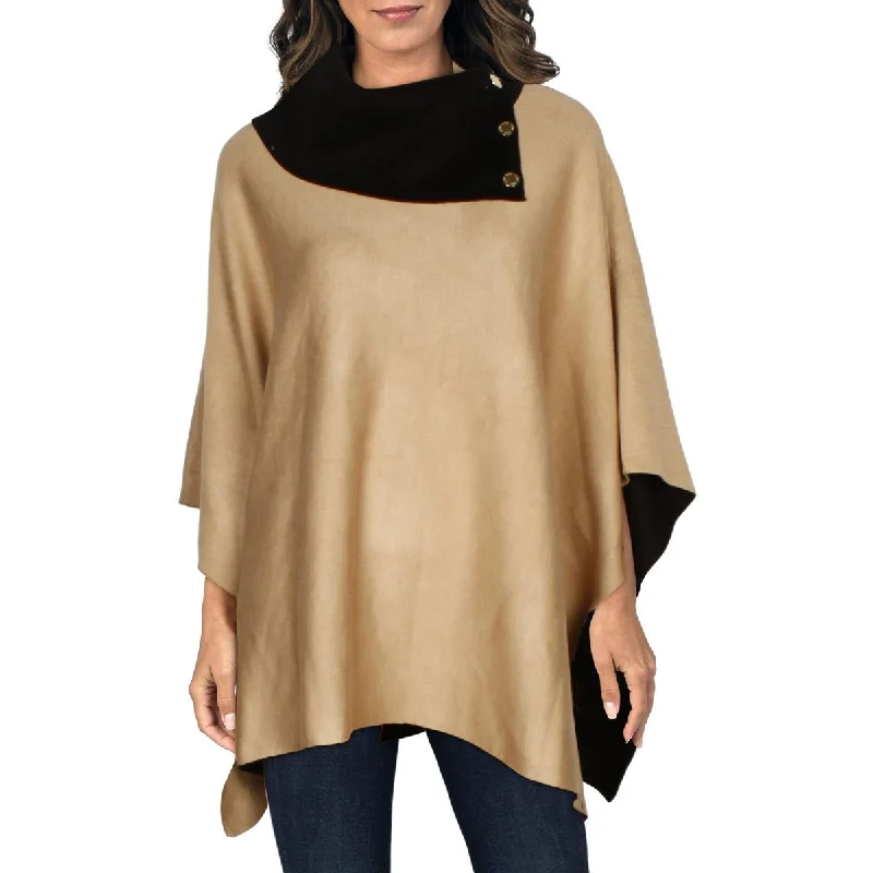 Anne Klein Womens Knit Embellished Poncho Sweater Turtle Neck Boat Neck Asymmetrical Neck Anne Klein Womens Knit Embellished Poncho Sweater Turtle Neck Boat Neck Asymmetrical Neck