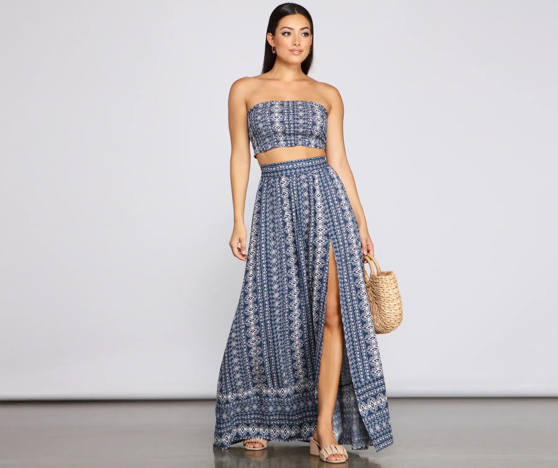 Bohemian Beat High Waist Maxi Skirt asymmetrical skirt cut