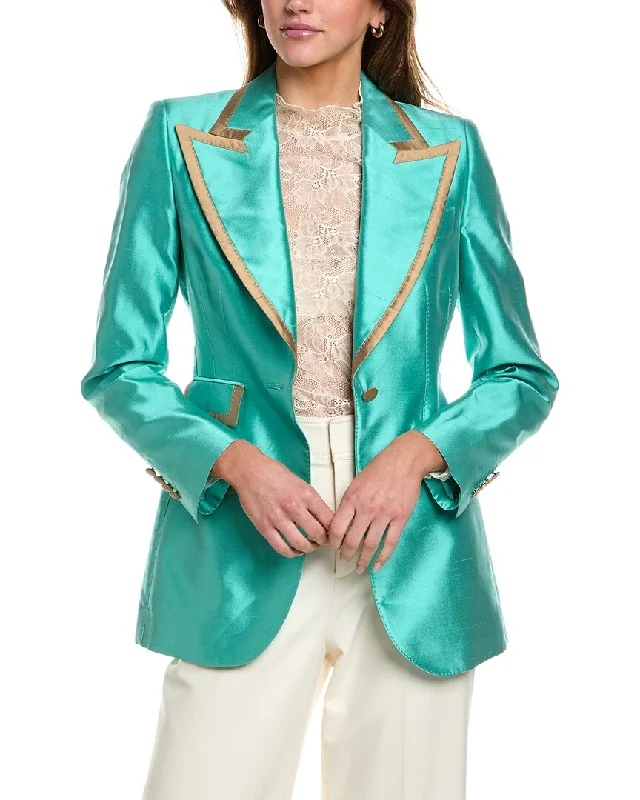 Dolce & Gabbana Silk Jacket Nylon Fabric Polyester Fabric Spandex Fabric