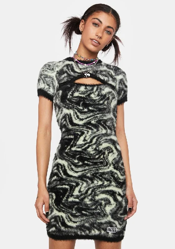 Simulation Sweater Dress Soft Cozy Warm