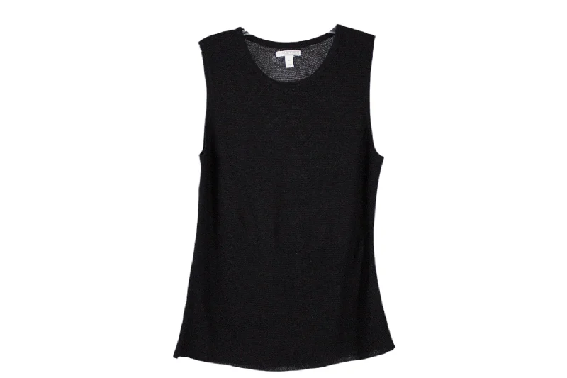 Dana Buchman Black Ribbed Sweater Vest | XL Hooded Caped Shawl Collar