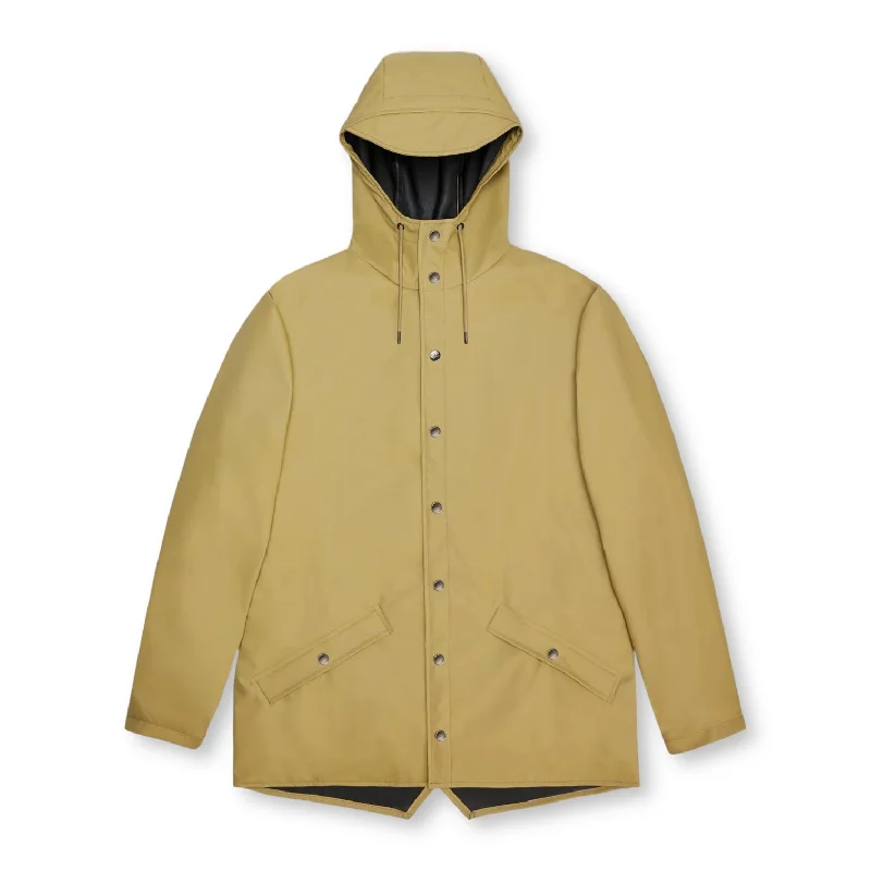 Rains Jacket W3 Khaki Belted Jacket Elasticated Jacket Padded Jacket