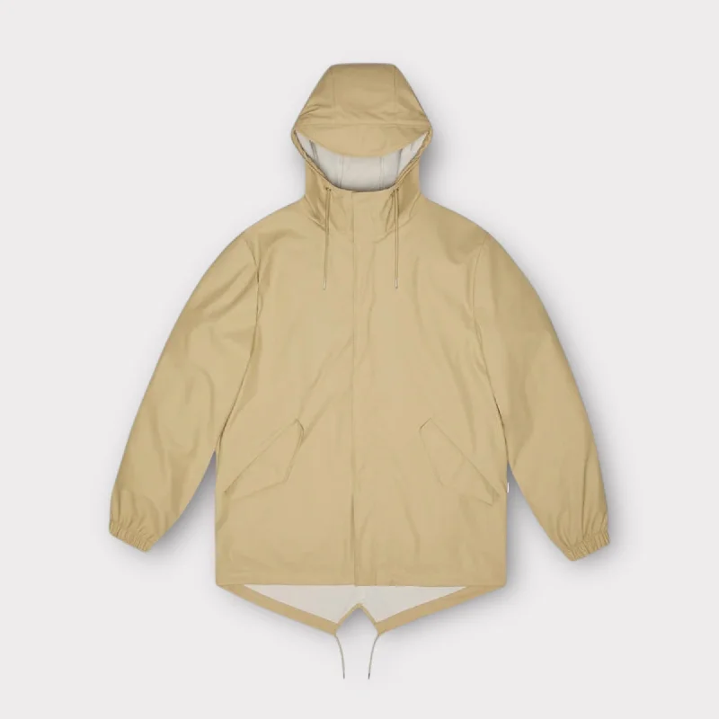Rains Fishtail Jacket W3 Sand Quilted Jacket Puffer Jacket Insulated Jacket