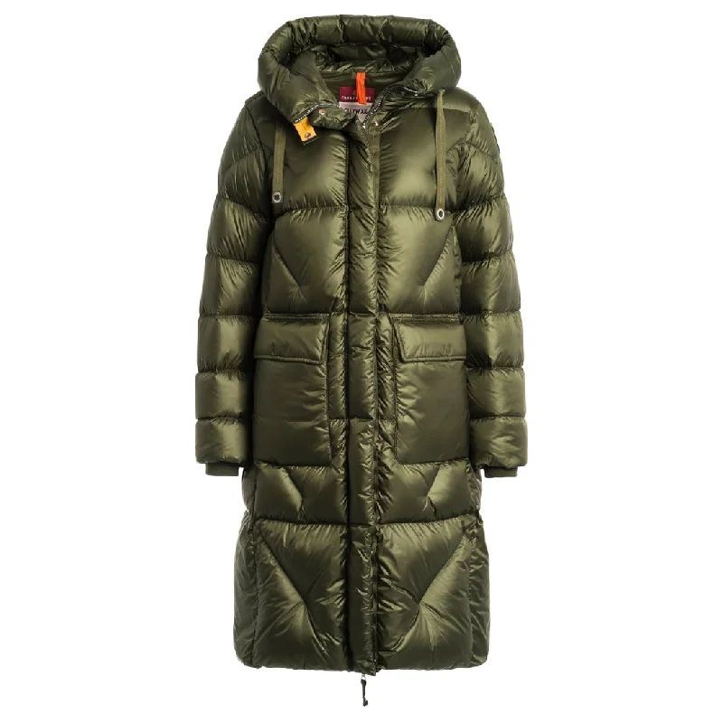 Parajumpers Leonie Rosemary Green Long Down Jacket Belted Jacket Elasticated Jacket Padded Jacket Parajumpers Leonie Rosemary Green Long Down Jacket Belted Jacket Elasticated Jacket Padded Jacket