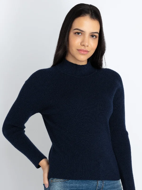 Womens Solid Turtle Neck Sweater Notch Collar Peter Pan Collar Cowl Neck