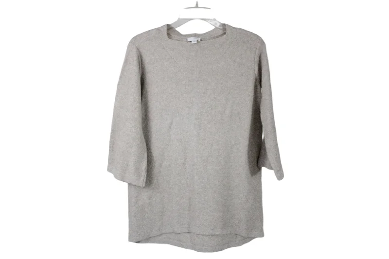 Pure J.Jill Tan Soft Sweater | XS Petite Striped Floral Plaid