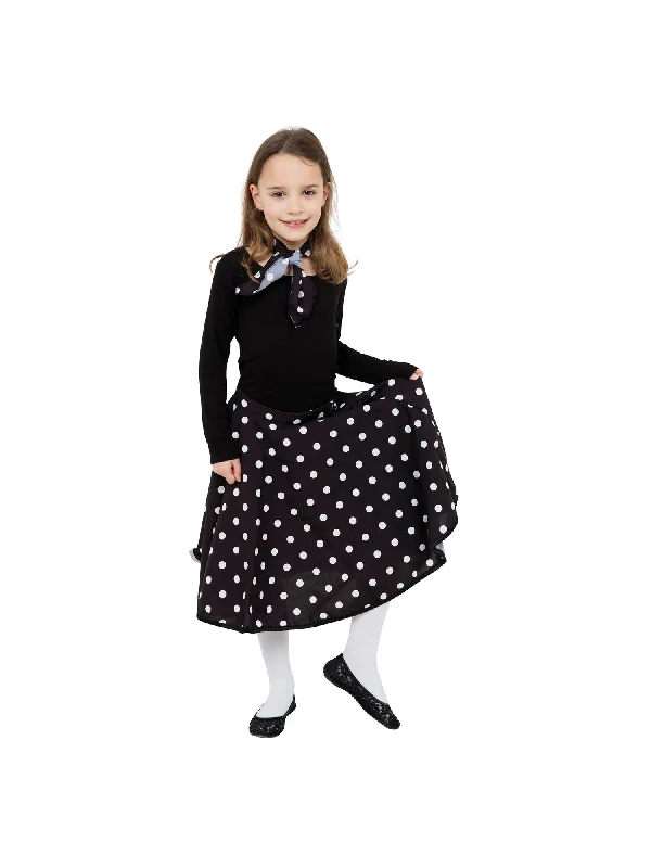 Rock n Roll Skirt 50s Diner Girls Costume breathable skirt fabric