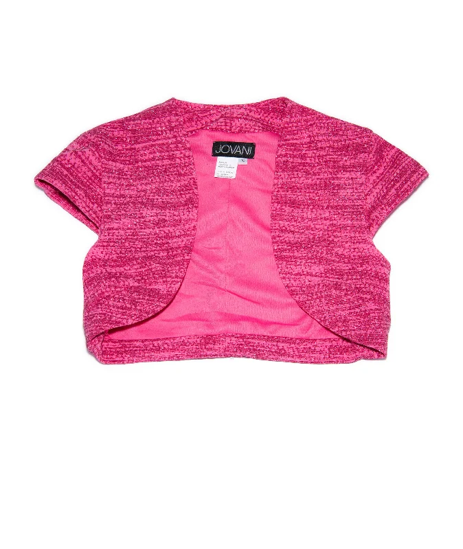 Jovani Girls Coco Tweed Glitter Jacket Hot Pink Striped Jacket Polka Dot Jacket Floral Jacket Jovani Girls Coco Tweed Glitter Jacket Hot Pink Striped Jacket Polka Dot Jacket Floral Jacket