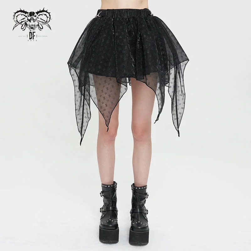 SKT15501 Nifty punk skirt silk skirt luxurious