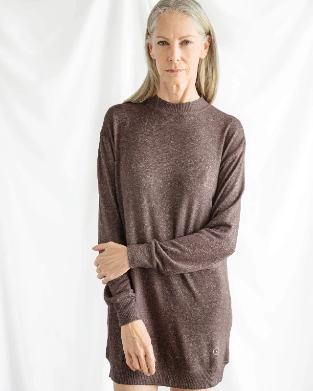Cosset Lazy Sweater Dress Chenille Brocade Lace