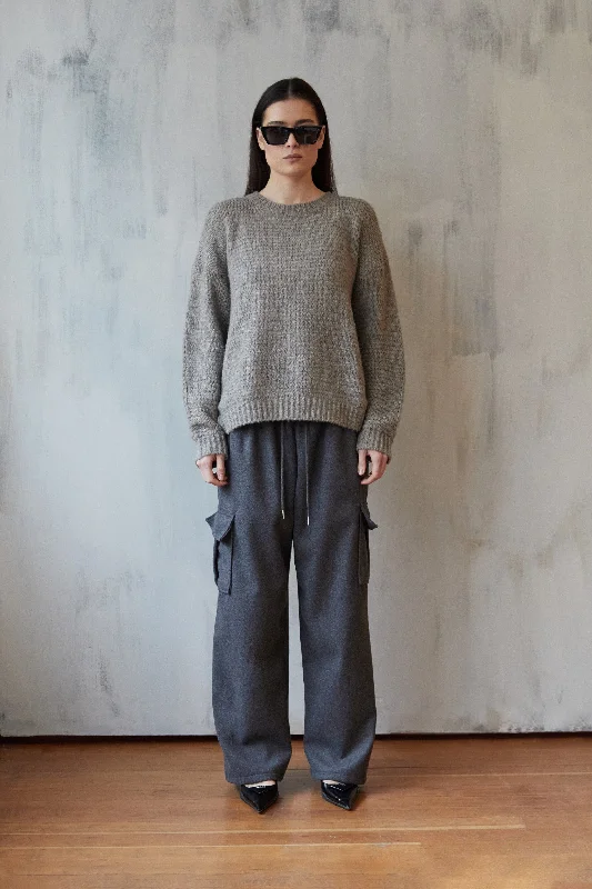 RELAXED FIT SWEATER Elasticated Padded Insulated