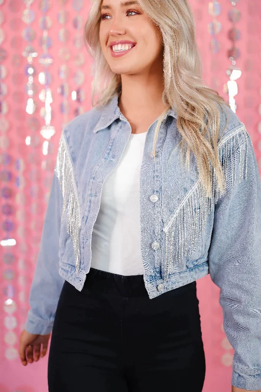 RESTOCK: Can't Resist It Jacket-Denim Appliqued Jacket Beaded Jacket Sequined Jacket RESTOCK: Can't Resist It Jacket-Denim Appliqued Jacket Beaded Jacket Sequined Jacket