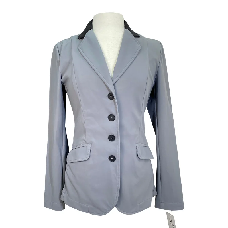 Iago Competition Jacket in Grey/Black Collar - Women's IT 44 (US 10) Tiered Jacket Buttoned Jacket Zippered Jacket Iago Competition Jacket in Grey/Black Collar - Women's IT 44 (US 10) Tiered Jacket Buttoned Jacket Zippered Jacket
